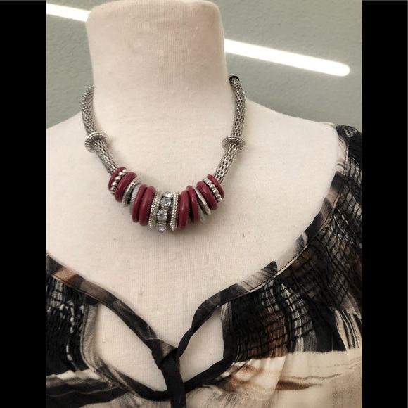 NWT/ Napier/ Beautiful Two Tone Bands Necklace - Picture 6 of 9